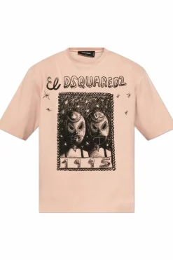 Dsquared2 PINK T-shirt with embroidered pattern