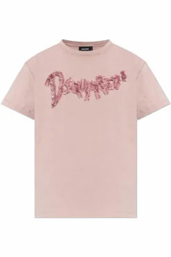 Dsquared2 PINK T-shirt with appliqué