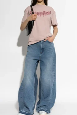 Dsquared2 PINK T-shirt with appliqué