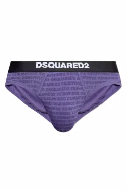 Dsquared2 PURPLE Cotton briefs with logo