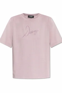 Dsquared2 PURPLE T-shirt with printed logo