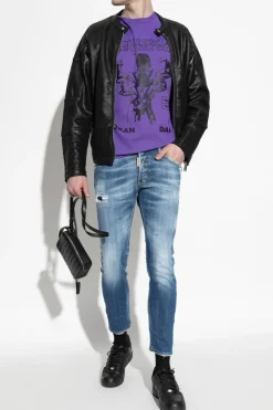 Dsquared2 PURPLE T-shirt with print