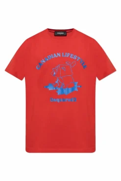 Dsquared2 RED Printed T-shirt