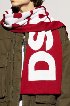 Dsquared2 RED Wool scarf