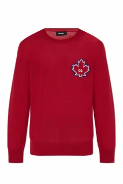 Dsquared2 RED Wool sweater with logo