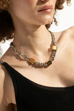 Dsquared2 SILVER Necklace with engraved logo