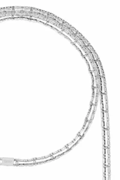 Dsquared2 SILVER Necklace with shimmering crystals