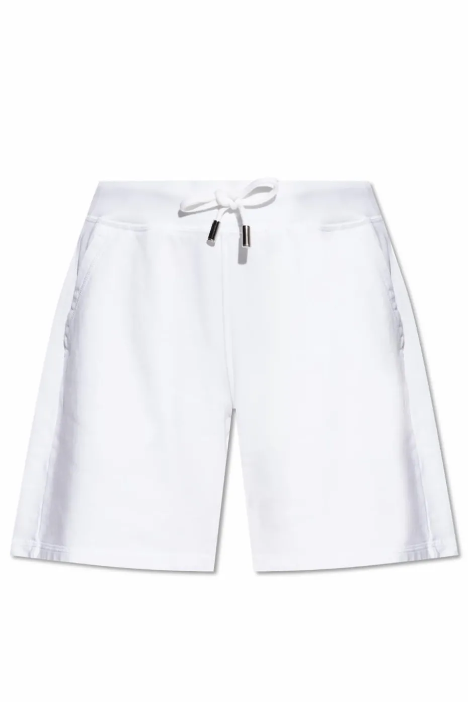 Dsquared2 WHITE Cotton shorts with printed logo