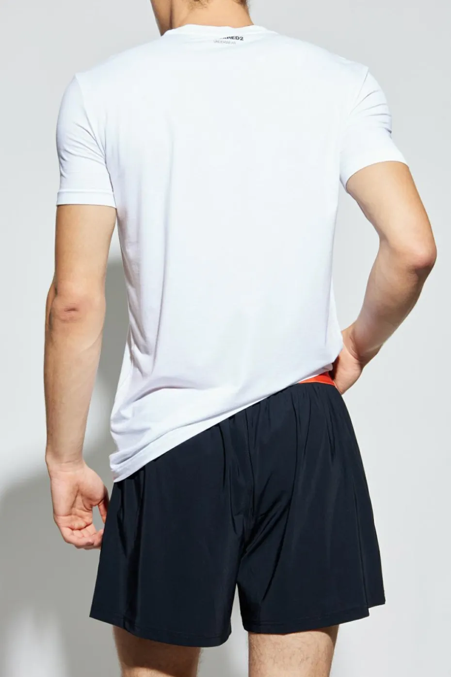 Dsquared2 WHITE Lingerie-style T-shirt with a round neckline