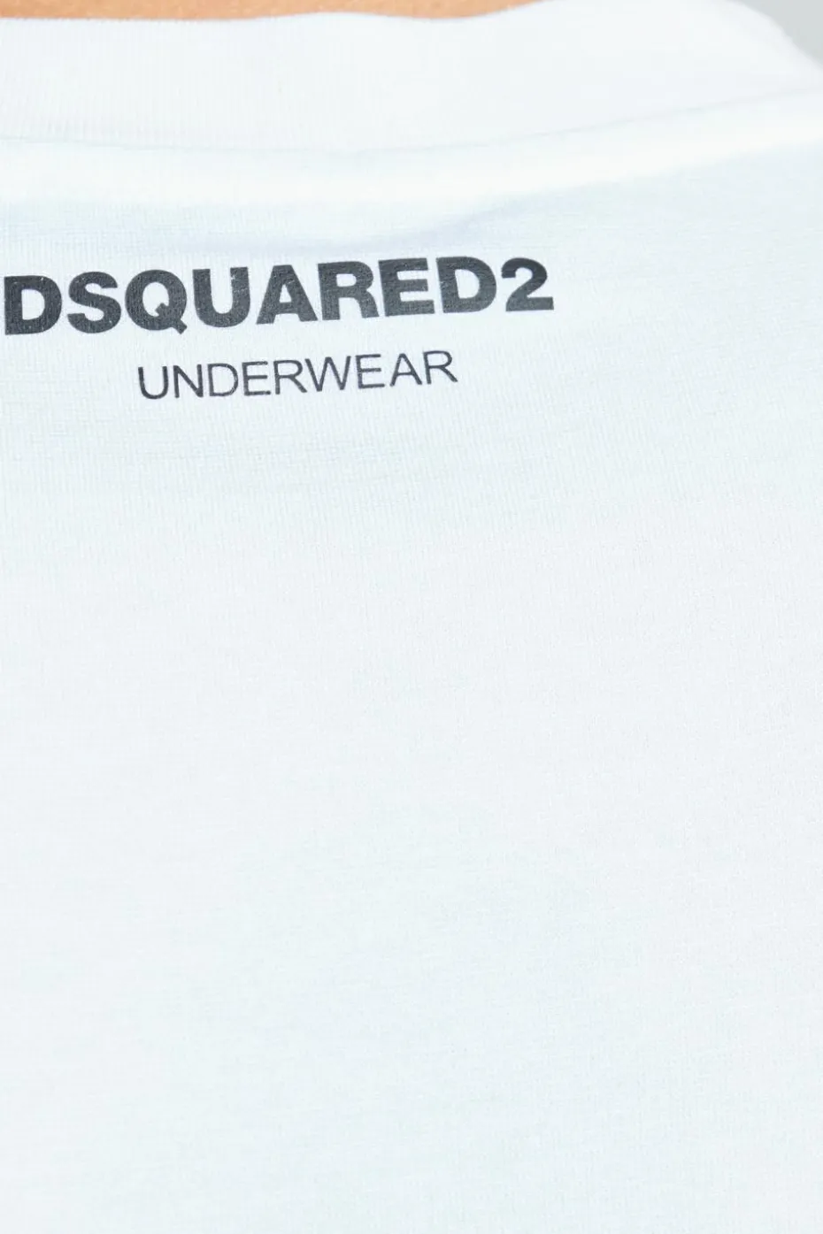 Dsquared2 WHITE Lingerie-style T-shirt with a round neckline