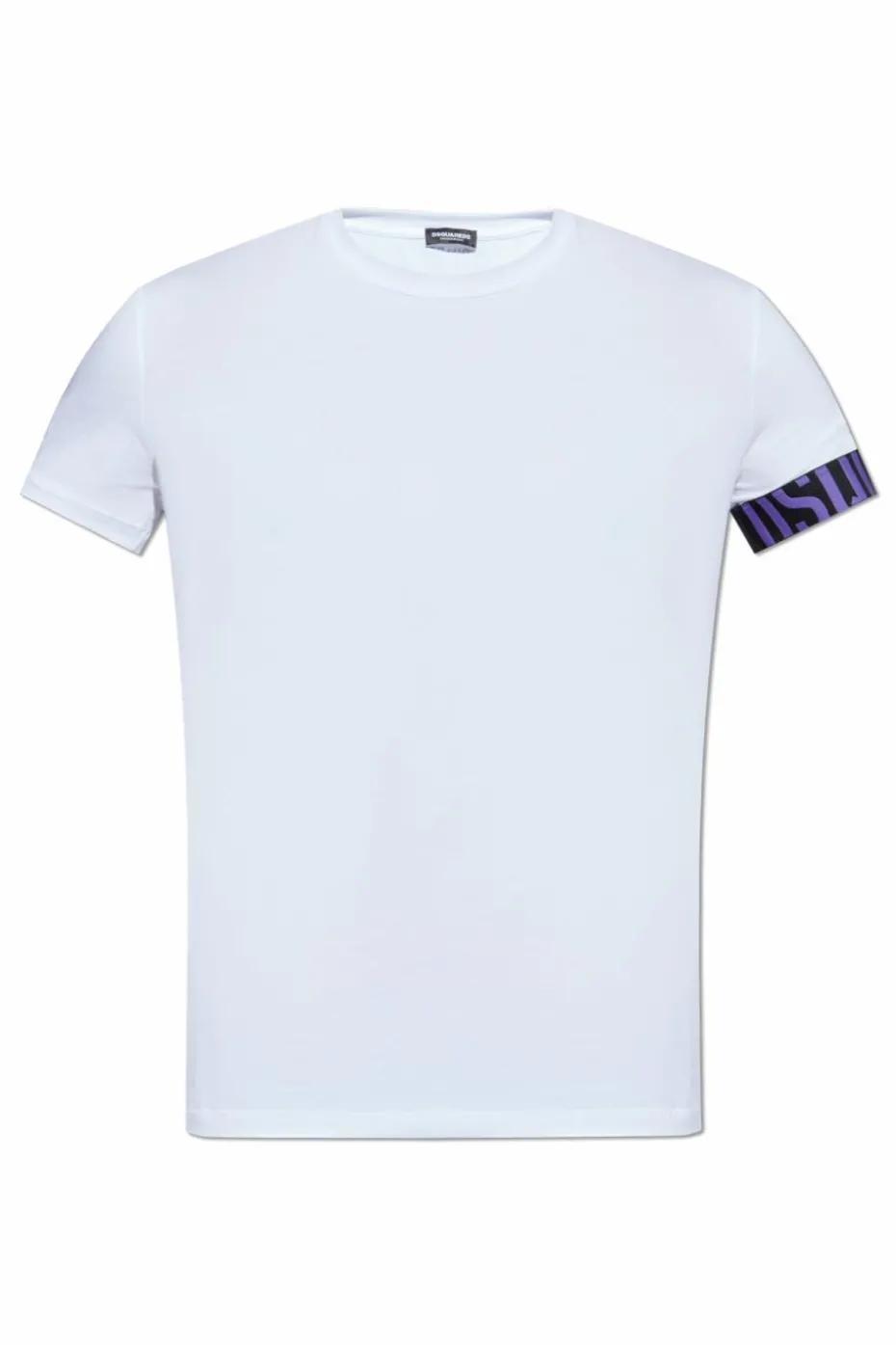 Dsquared2 WHITE Lingerie-style T-shirt with round neckline