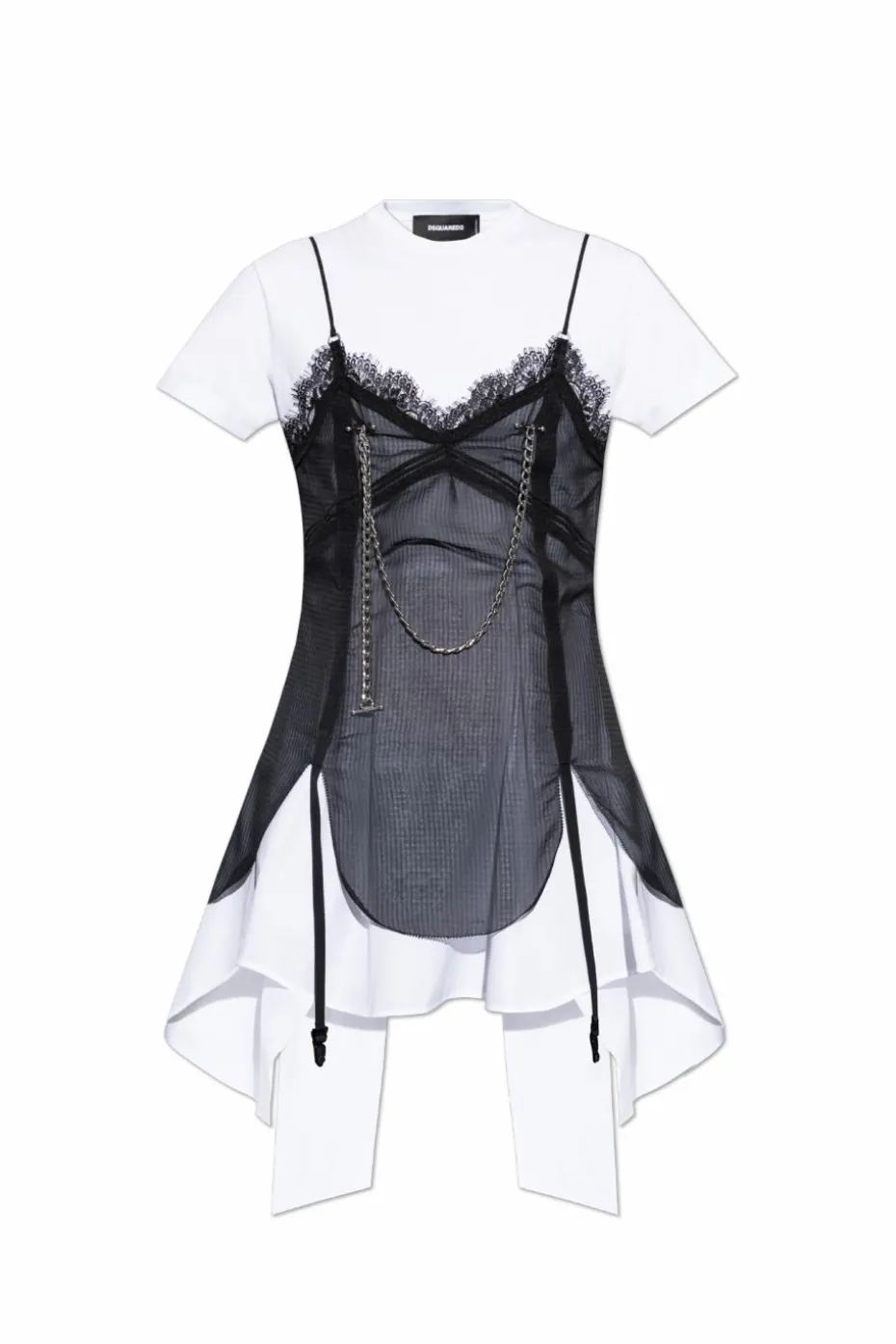 Dsquared2 WHITE Top made of combined materials