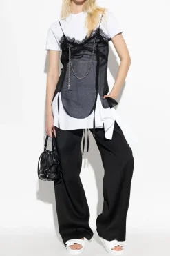 Dsquared2 WHITE Top made of combined materials