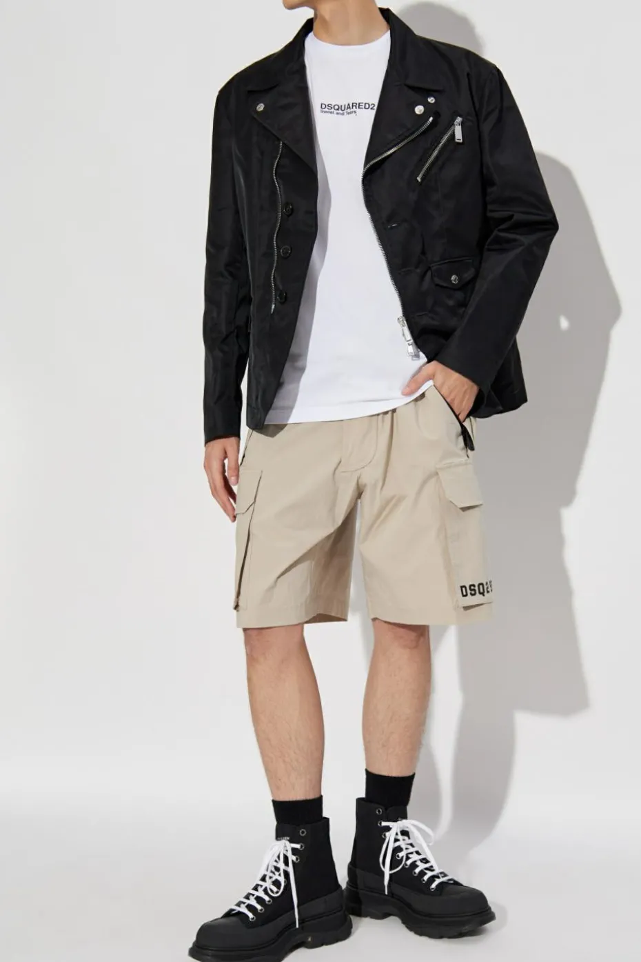 Dsquared2 WHITE T-shirt with printed logo