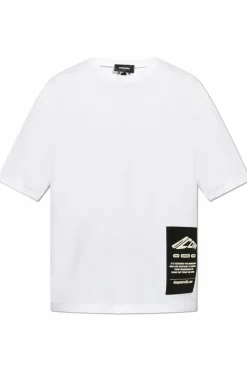 Dsquared2 WHITE T-shirt with logo patch
