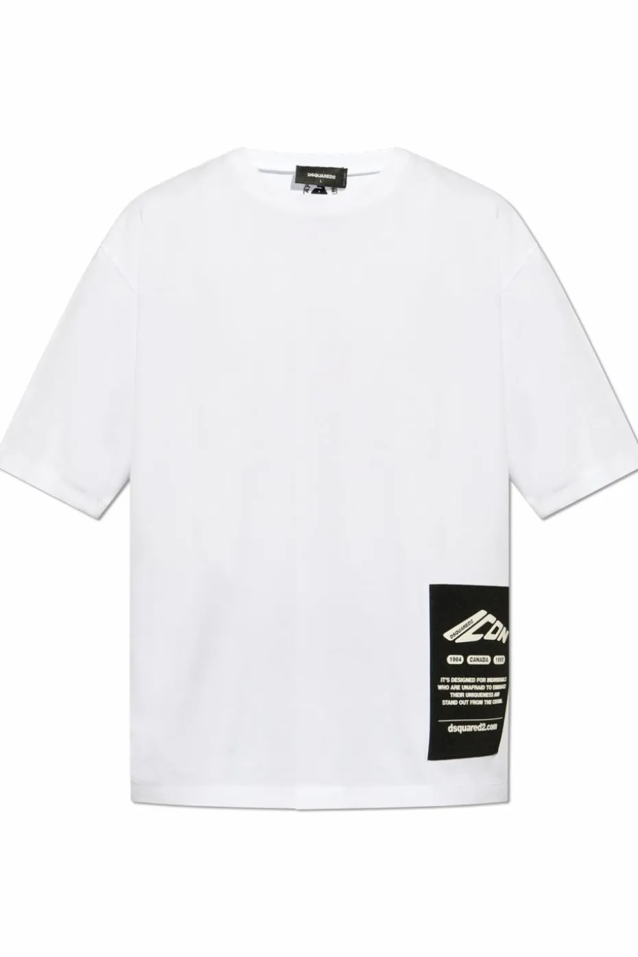 Dsquared2 WHITE T-shirt with logo patch