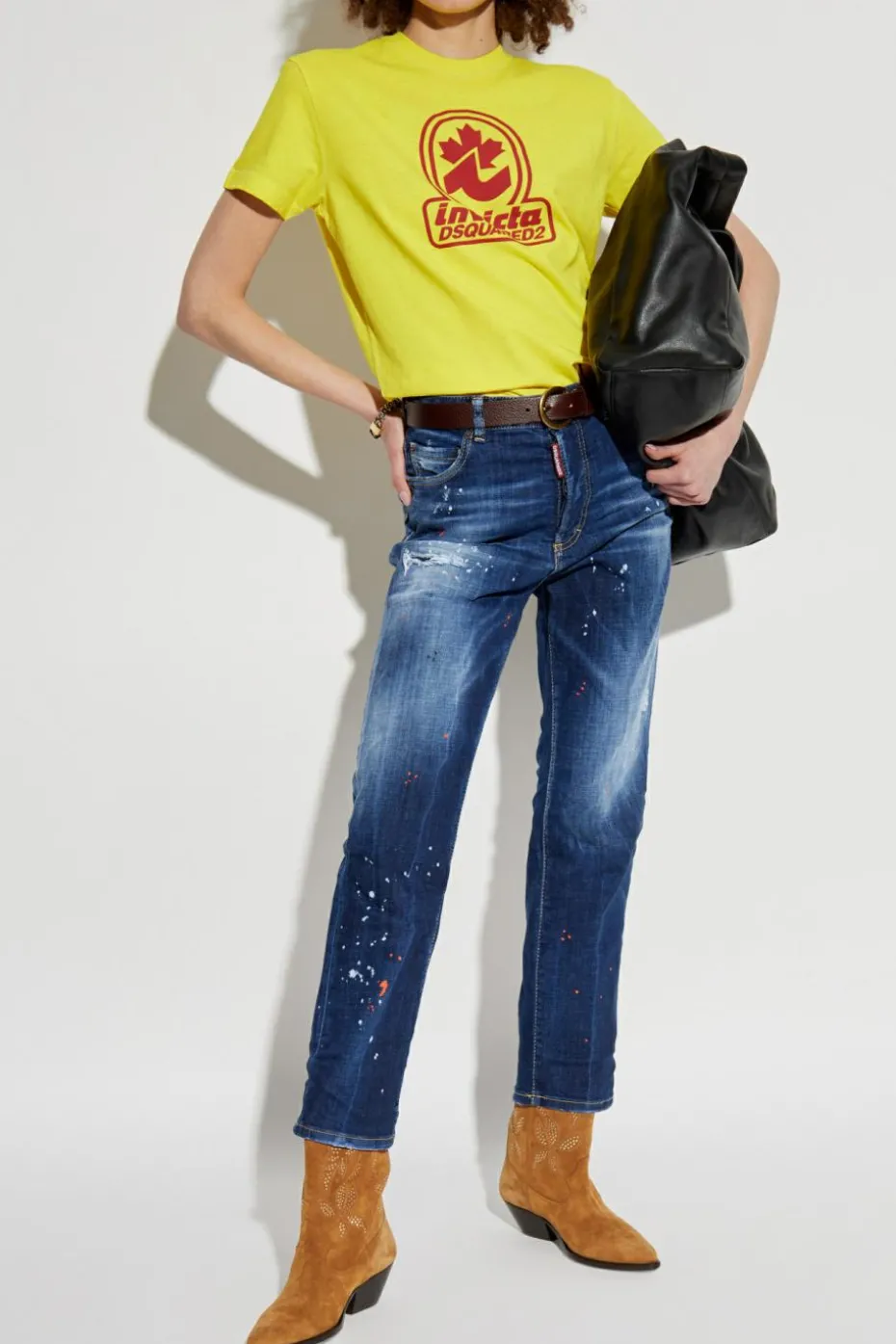 Dsquared2 YELLOW T-shirt with print