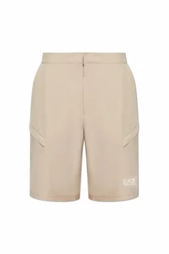 EA7 Emporio Armani beige cargo type shorts