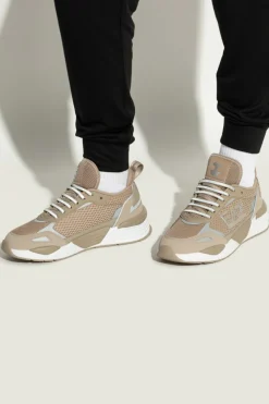 EA7 Emporio Armani beige Sneakers with logo