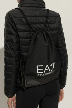 EA7 Emporio Armani BLACK Backpack with logo