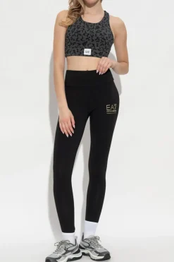 EA7 Emporio Armani BLACK Leggings from the 'Sustainability' collection