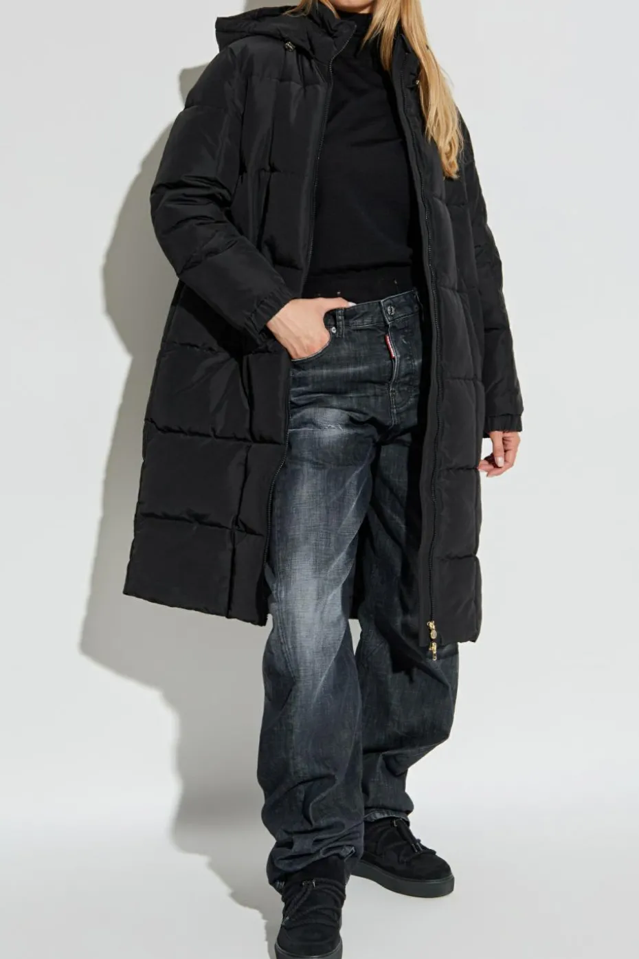 EA7 Emporio Armani BLACK Quilted insulated coat