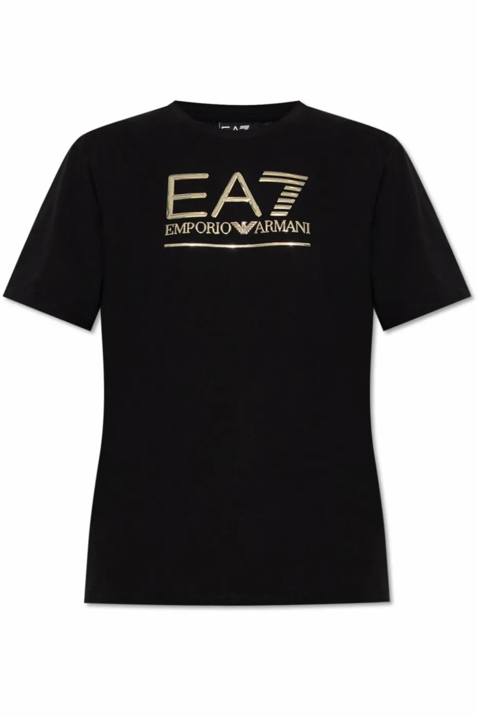 EA7 Emporio Armani BLACK T-shirt from the "Sustainability" collection