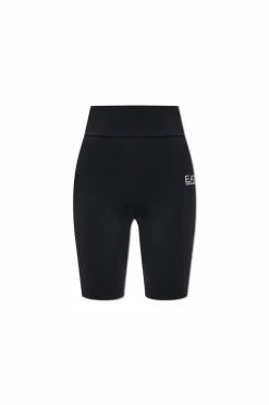 EA7 Emporio Armani BLACK Training shorts with printed logo