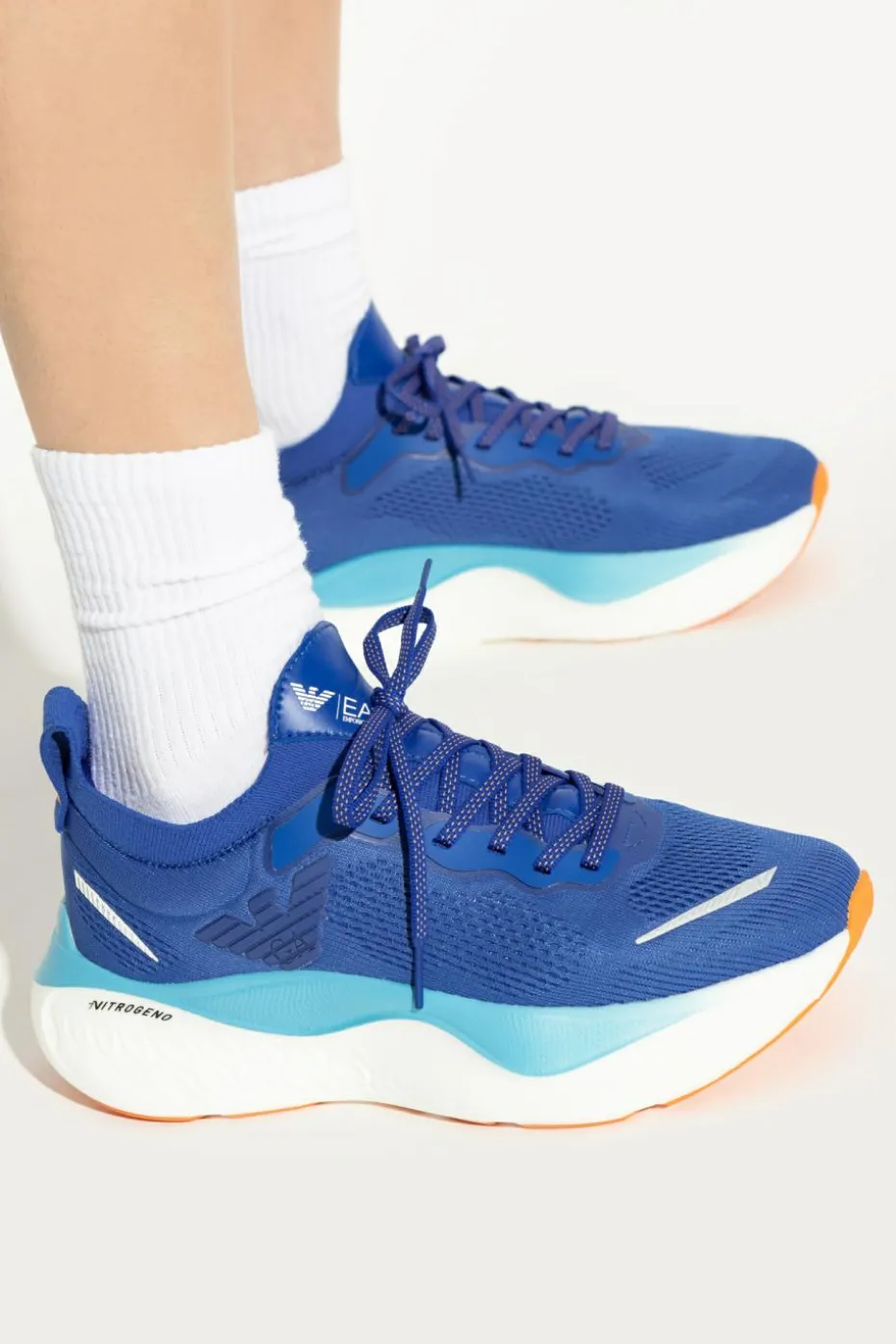 EA7 Emporio Armani BLUE Sneakers with logo