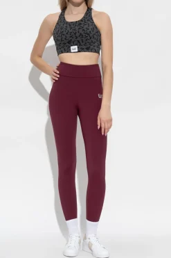 EA7 Emporio Armani BURGUNDY Training leggings