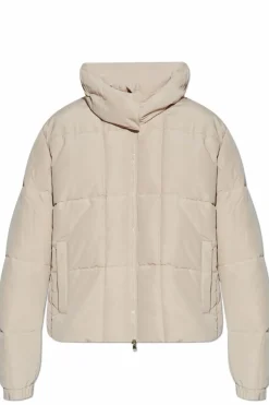 EA7 Emporio Armani cream Quilted insulated jacket