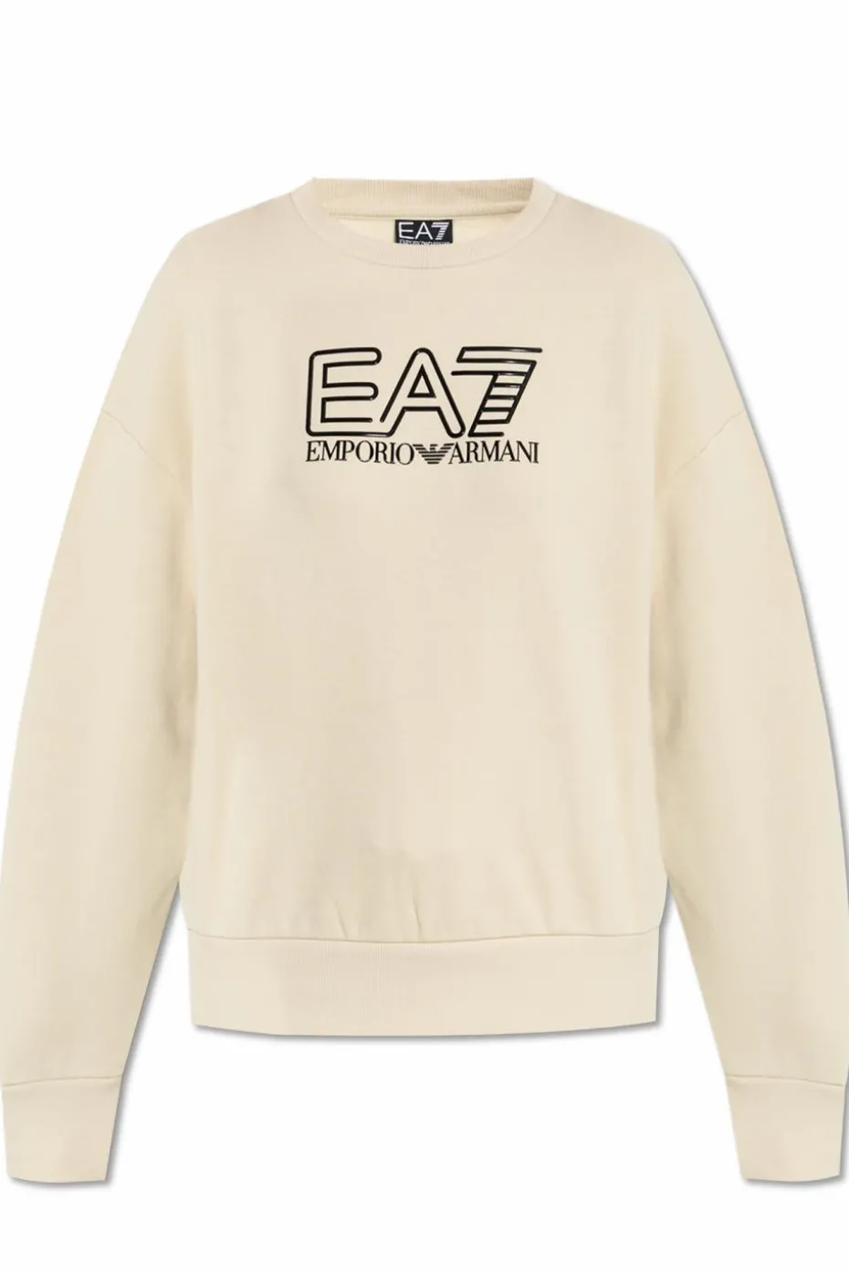 EA7 Emporio Armani cream Sweatshirt with printed logo
