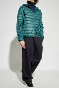 EA7 Emporio Armani GREEN Quilted jacket with hood
