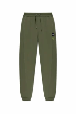 EA7 Emporio Armani GREEN Sweatpants with logo patch