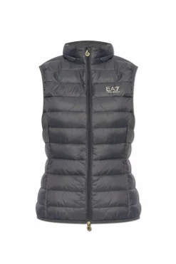 EA7 Emporio Armani GREY Padded vest with hood