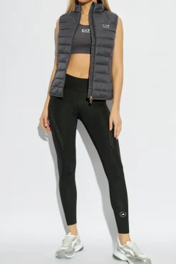 EA7 Emporio Armani GREY Padded vest with hood