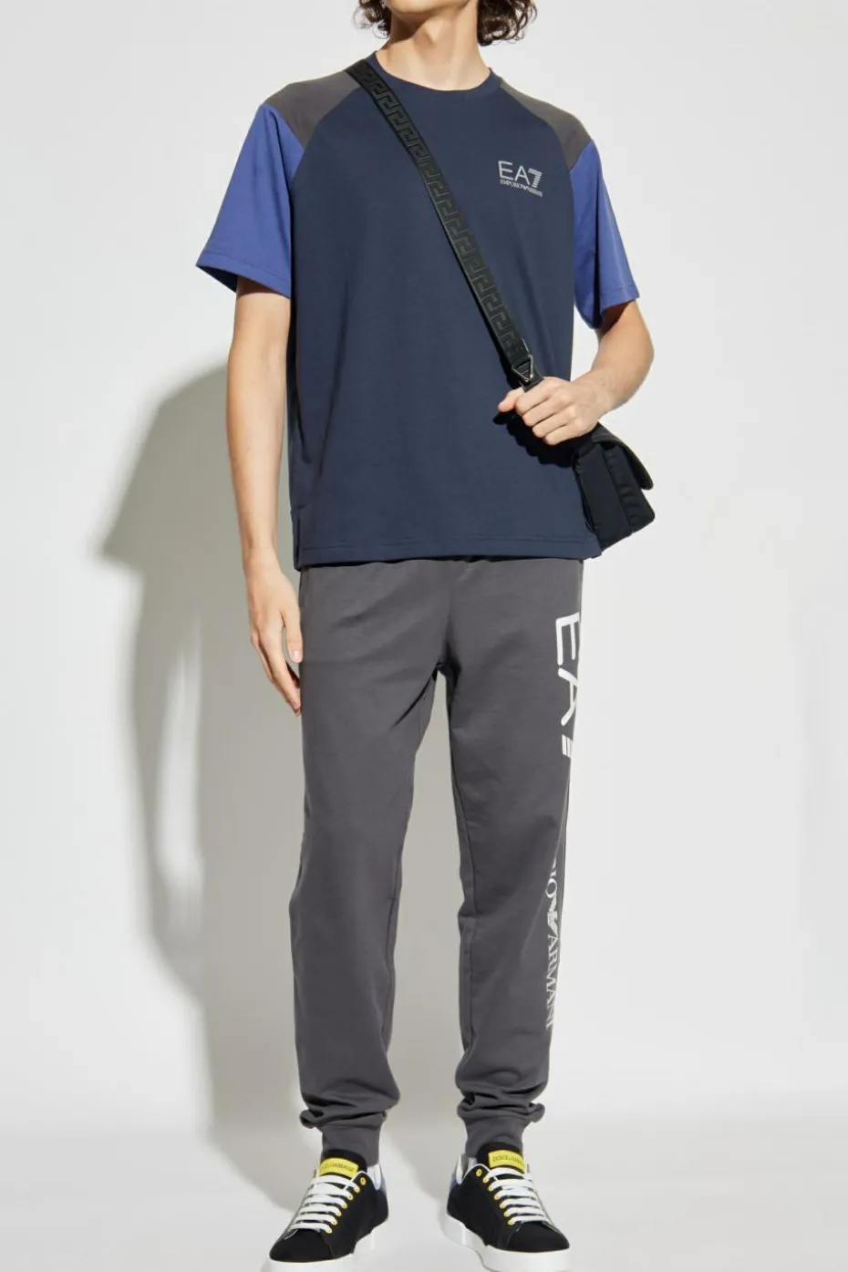 EA7 Emporio Armani NAVY BLUE T-shirt from the `Sustainability` collection