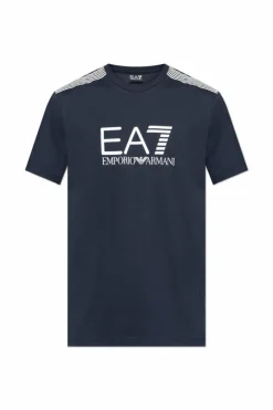 EA7 Emporio Armani NAVY BLUE T-shirt from the "Sustainability" collection