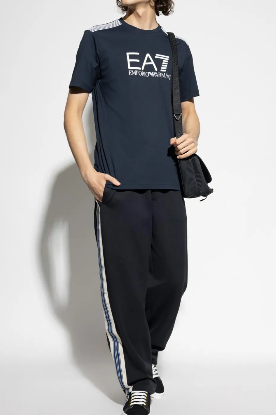 EA7 Emporio Armani NAVY BLUE T-shirt from the "Sustainability" collection