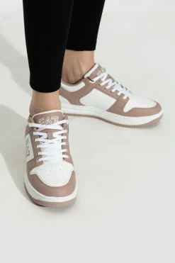 EA7 Emporio Armani PINK Sneakers made of eco leather