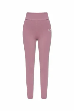 EA7 Emporio Armani PINK Training leggings with printed logo