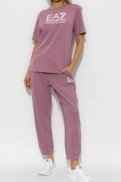 EA7 Emporio Armani PURPLE Sweatpants from the 'Sustainability' collection