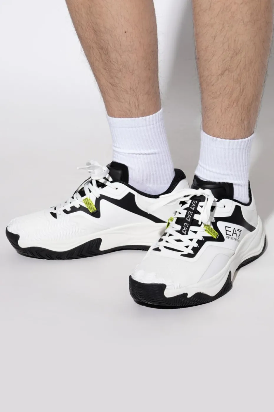 EA7 Emporio Armani WHITE Sneakers with logo