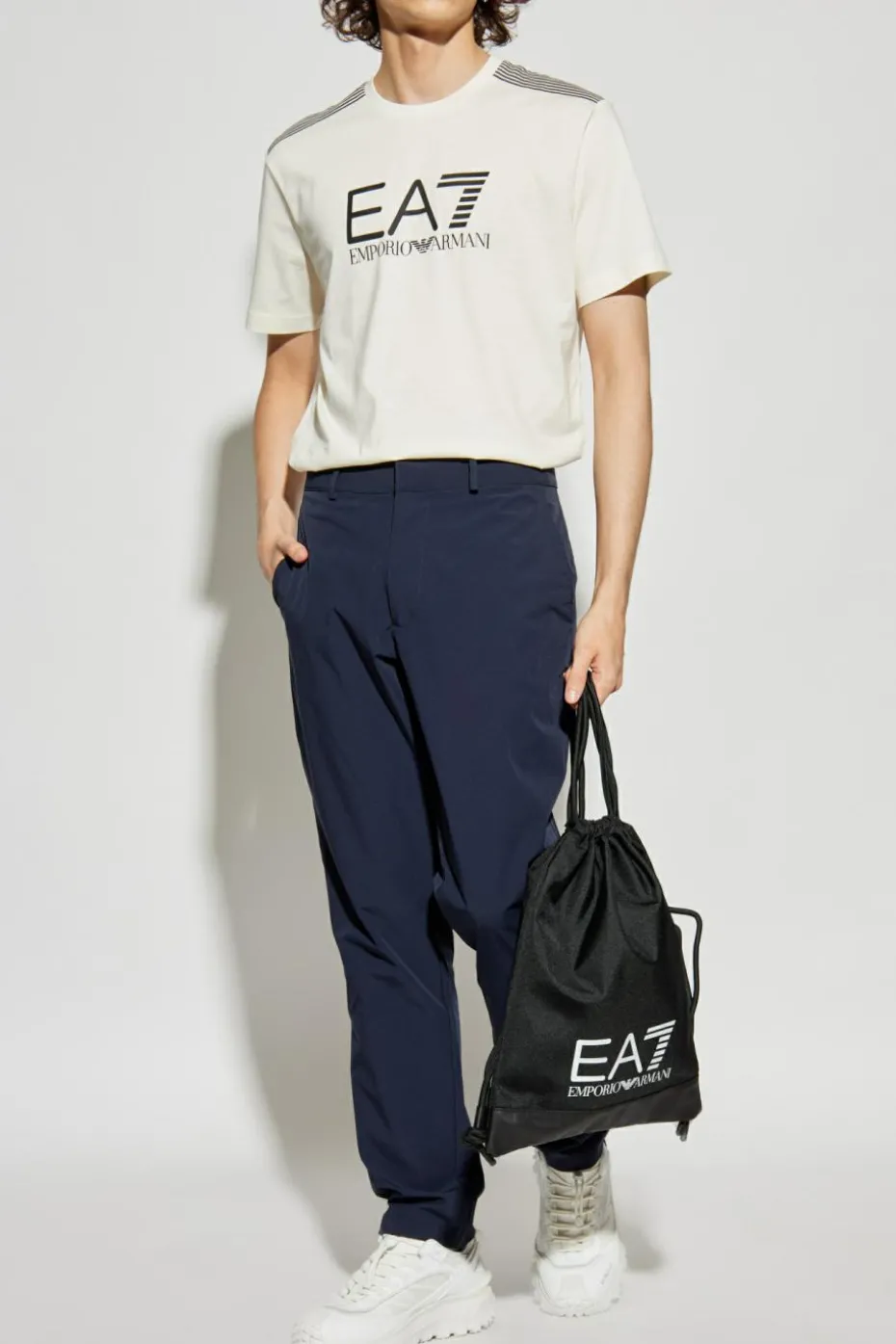 EA7 Emporio Armani WHITE T-shirt with logo