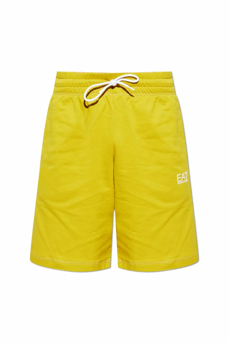 EA7 Emporio Armani YELLOW Shorts with printed logo