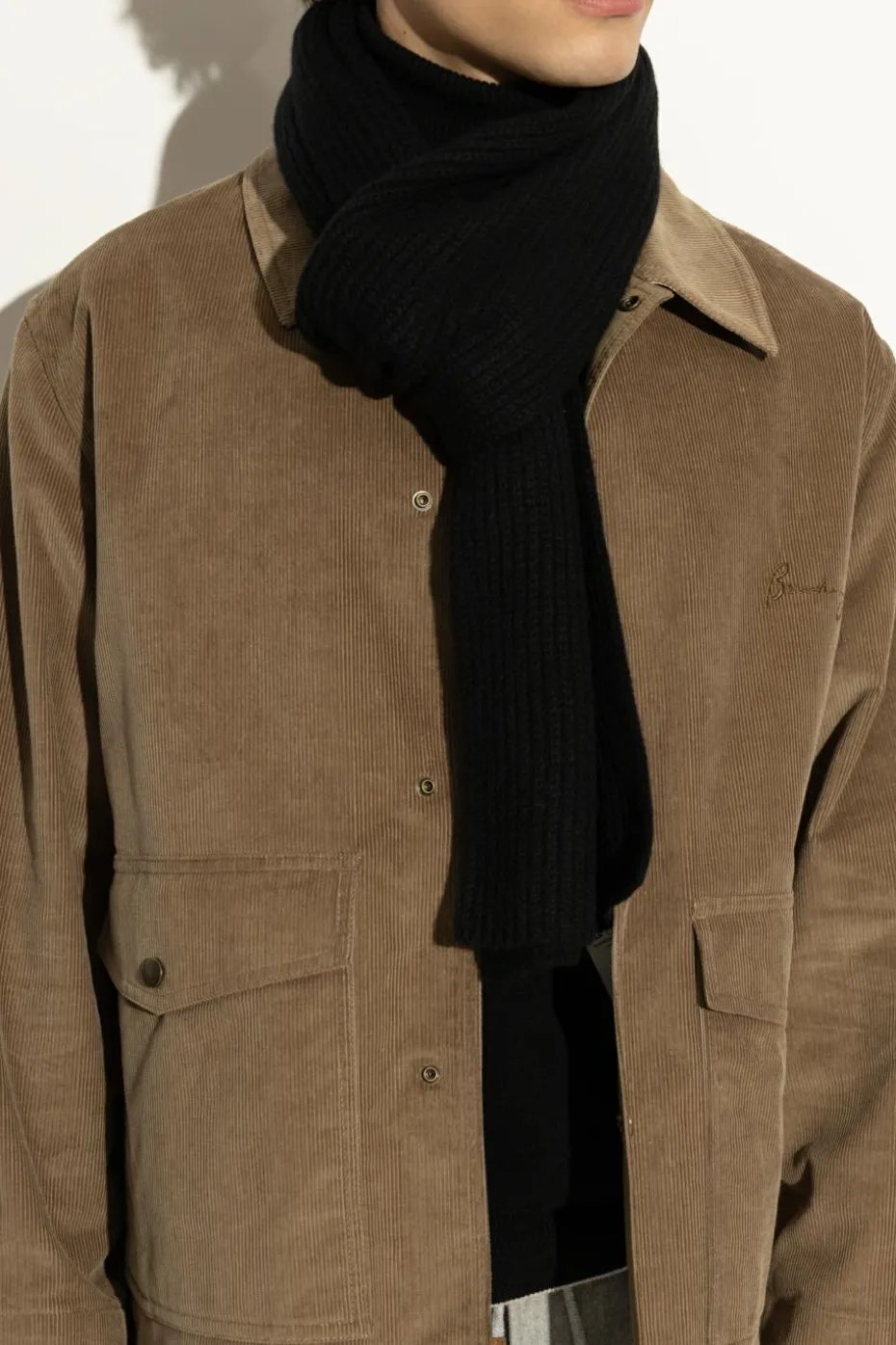 Eleventy BLACK Cashmere scarf