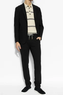 Eleventy BLACK Wool blazer with open lapels