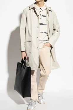 Eleventy cream Coat with detachable hood
