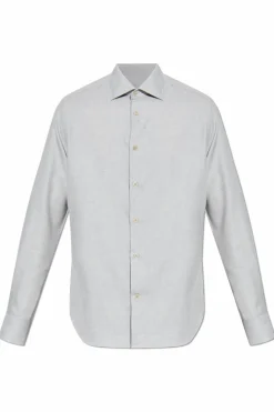 Eleventy GREY Shirt with cashmere trim