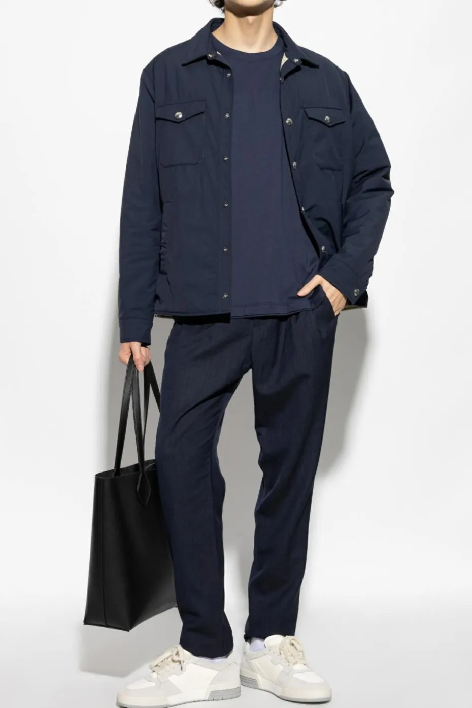 Eleventy NAVY BLUE Round neck T-shirt